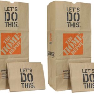 Home Depot Heavy Duty Brown Paper 30 Gallon Lawn and Refuse Bags for Home and Garden (30 Lawn Bags)