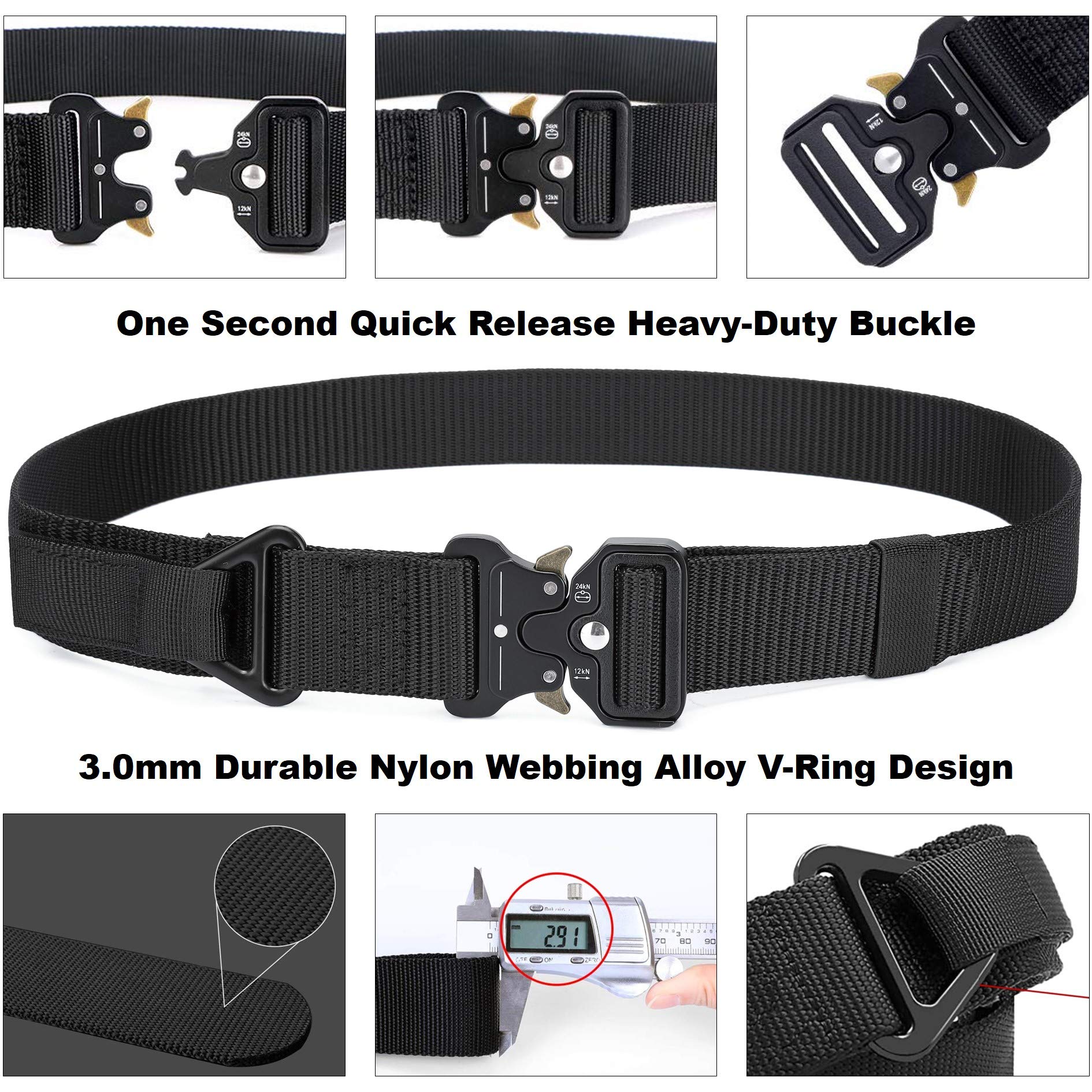 DEYACE EMT Belt, 1.5 Inches EMT Belts for Men and Women, Quick Release Mens Belt Tactical