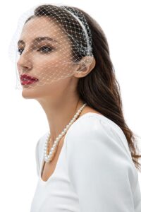 babeyond 1920s flapper fascinator mesh veil headband bridal wedding tea party fascinator veil for women