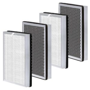 25 replacement filter compatible with model air 25 air purifier s1/w1/b1, 3-in-1 h13 true hepa filter and activated carbon house air filters- 4 pcs filters