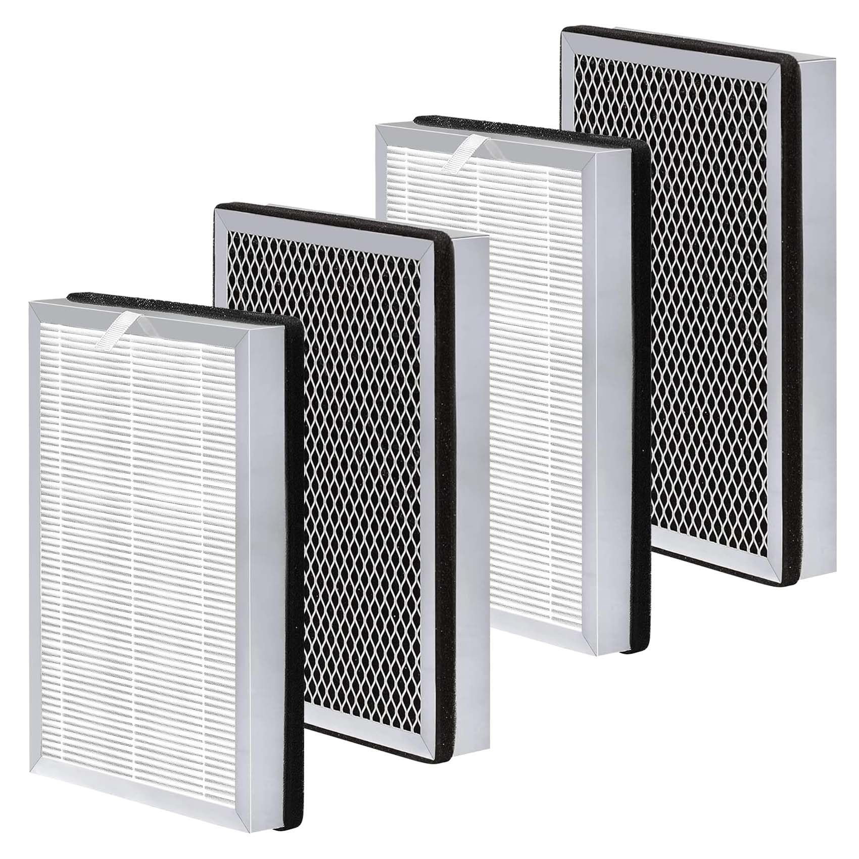 25 Replacement Filter Compatible with Model Air 25 Air Purifier S1/W1/B1, 3-in-1 H13 True HEPA Filter and Activated Carbon House Air Filters- 4 pcs Filters