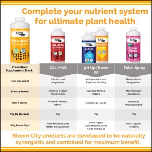 Liquid Silica Boost Fertilizer and Supplement by Bloom City, 1/2 Pint (8 oz) Concentrated Makes 45 Gallons