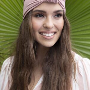 Scunci by Conair Soft Knot Headwraps in Neutral Mauve and Dark Grey, 2 Count