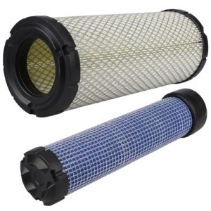 25 083 01-S Outer Air Filter & 25 083 04-S Inner Filter Compatible with Kawasaki 11013-7020 11013-7019 11013-7044 11013-7045 Kubota TA040-93230 TA040-93220 Lawn Mover M131802 M131803