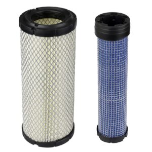 25 083 01-S Outer Air Filter & 25 083 04-S Inner Filter Compatible with Kawasaki 11013-7020 11013-7019 11013-7044 11013-7045 Kubota TA040-93230 TA040-93220 Lawn Mover M131802 M131803