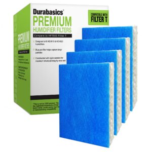 durabasics filter replacements for honeywell filter t - 4 pack - for hev615 & hev620 - compatible with hft600 honeywell humidifier filter, hft600, filter hft600 & honeywell humidifier filter t