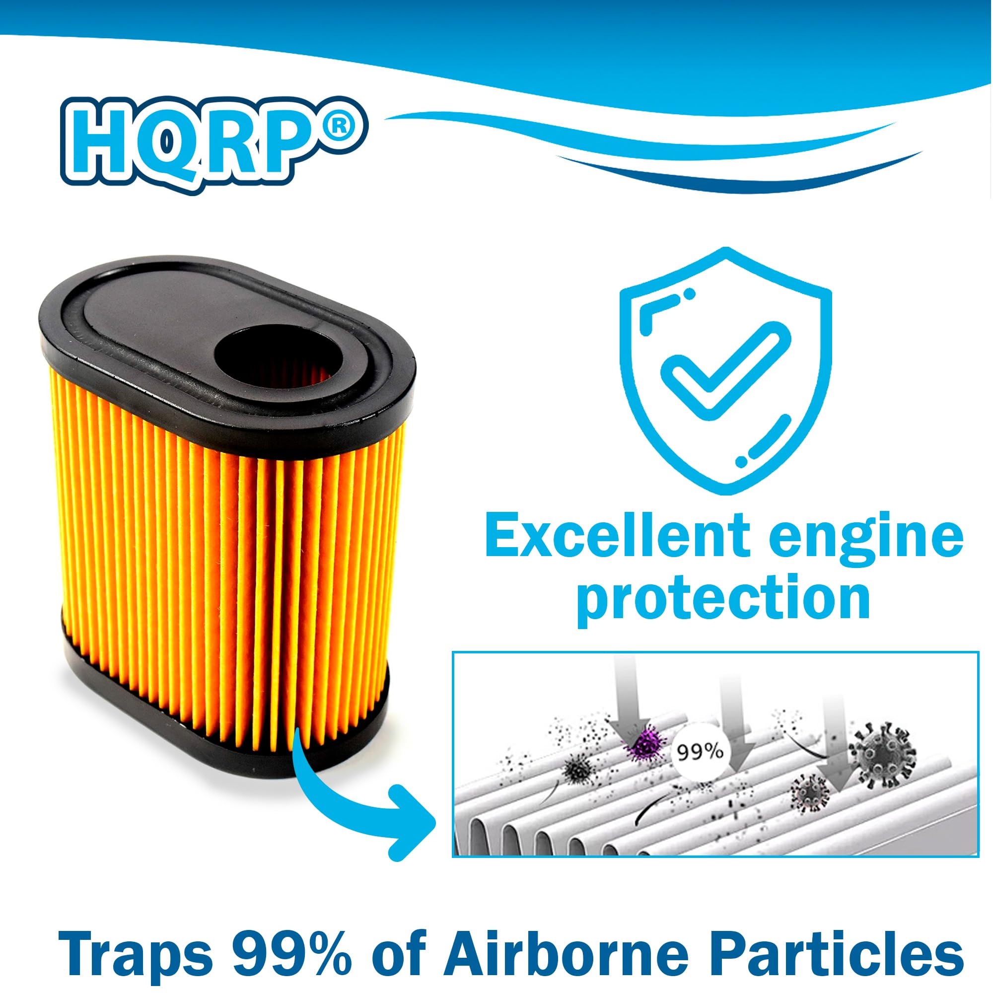 HQRP Air Filter compatible with Toro 20000 series 20003 20005 20007 20009 20012 20013 20016 20017 20031 20051 20070 20072 20073 20075 20076 20079 20094 20096 22" Recycler Lawn Mowers