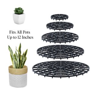 Patio & Deck Floor Protector (Set of 4) 12 in. Perfect Outdoor Plant Trivet Plant Stand Outdoor Plant Base Outdoor Plant Stands for Patio Deck Planter Plant Coaster Trivet Plant Deck protectors plants