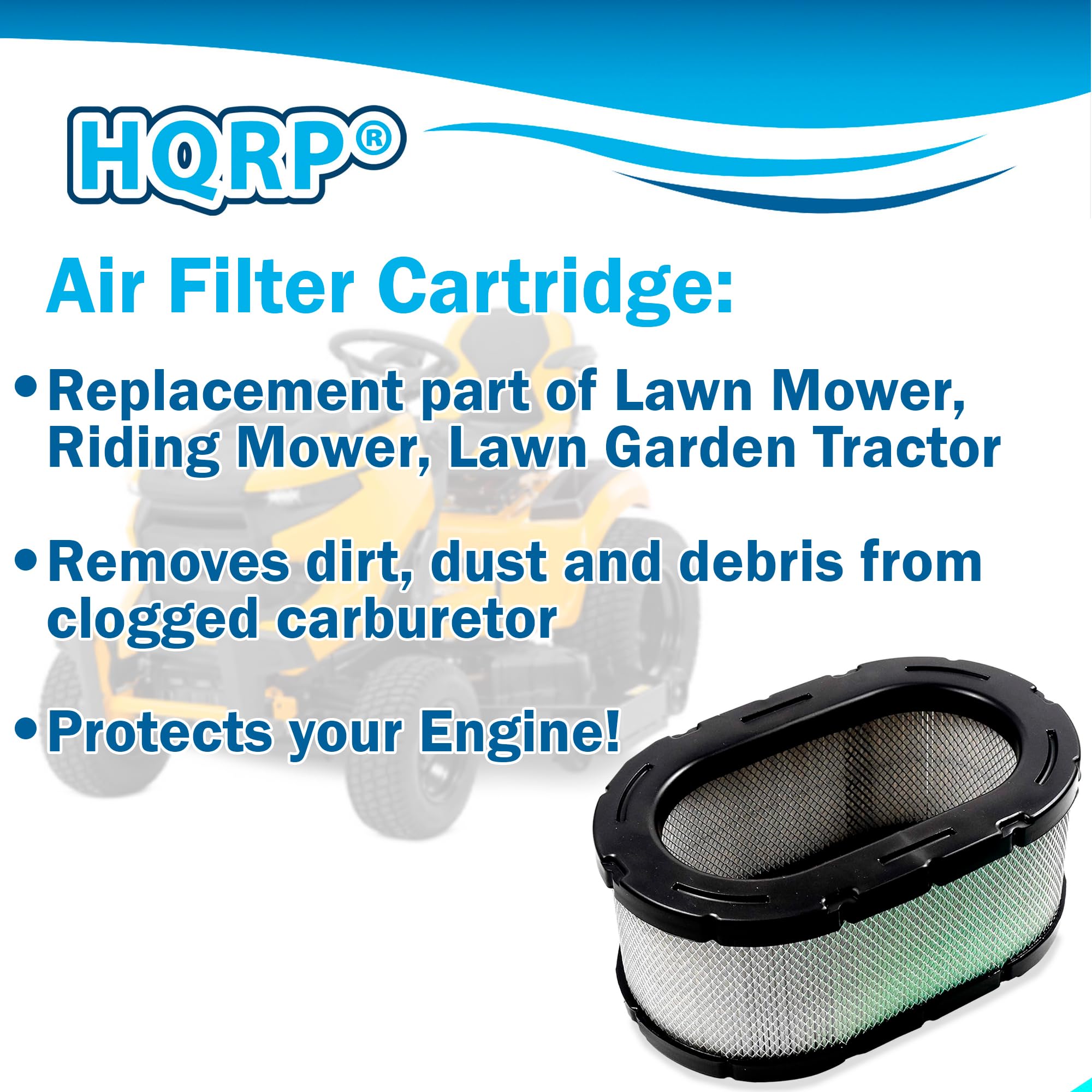 HQRP Air Filter with Pre-Cleaner compatible with Kohler EZT715 EZT725 EZT740 EZT750 KT610 KT620 EKT740 EKT750 Lawn Mower Engines, 16-083-04-S & 16-083-05-S Replacement