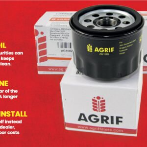 Agrif Replacement 2-Pack Oil Filter Fits For John Deere AM125424, Tecumseh 36563, Kawasaki 49065 7007, Pro Performance Lawn Mower Oil Filter