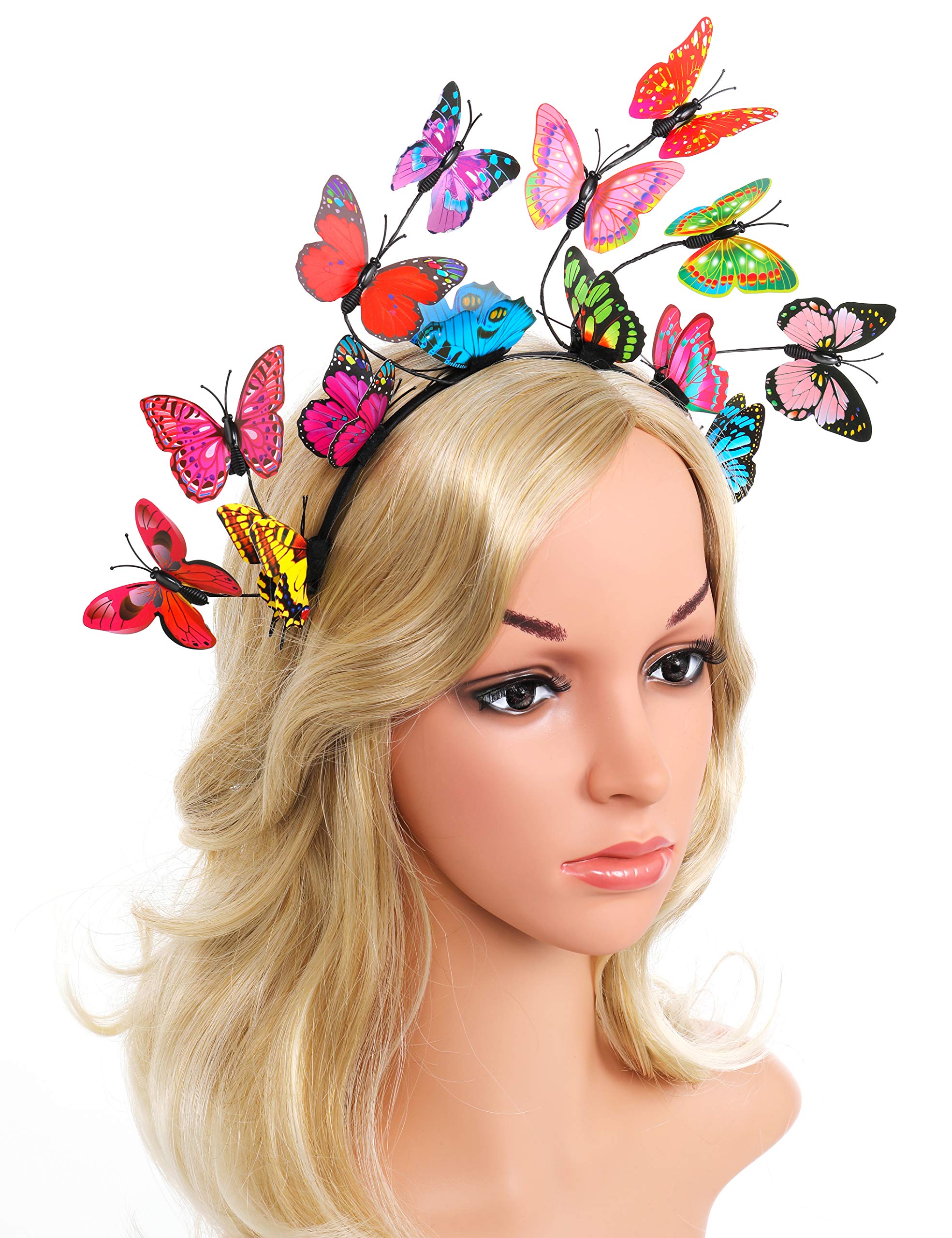 Coucoland Butterfly Fascinator Hat Derby Fascinators Butterfly Headpiece for Festival Halloween Costume Party