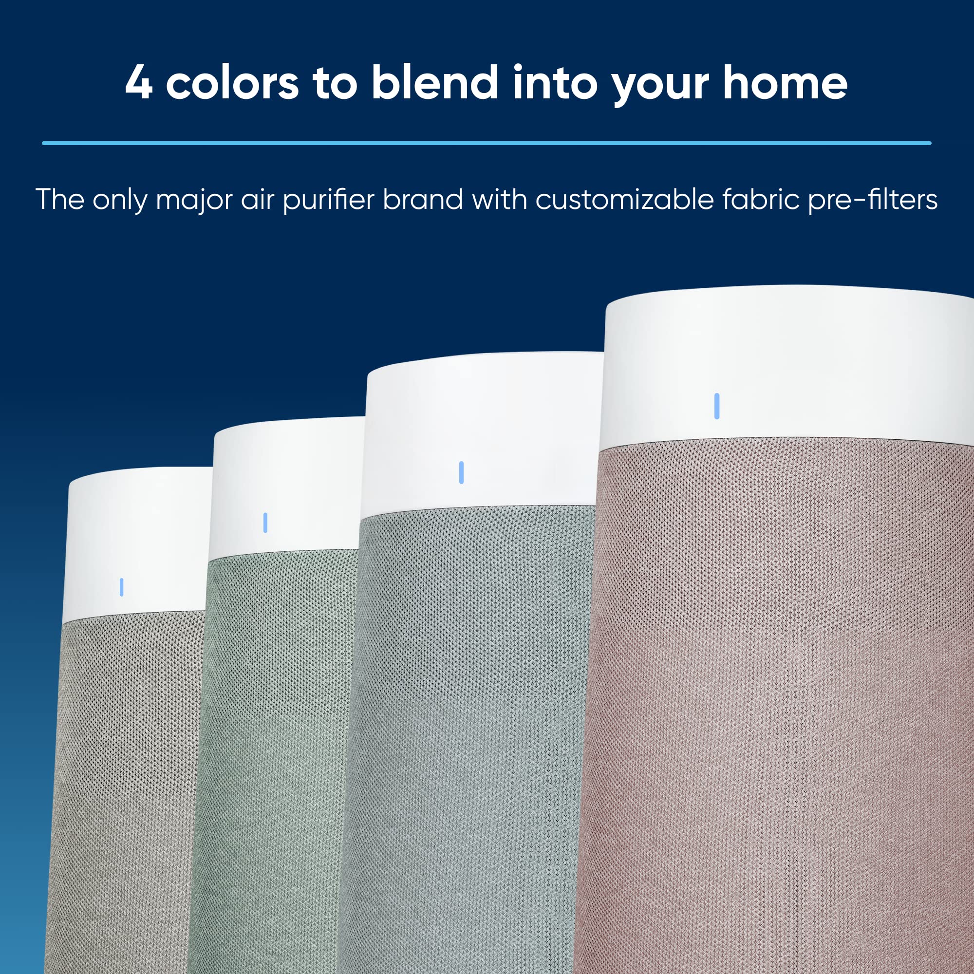 BLUEAIR Genuine Pre-Filter Blue Pure 411i Max and 411a Max Air Purifiers, Washable Fabric, Sand Pink Medium