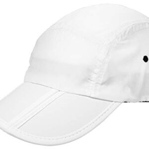 FITKICKS Folding Adjustable Cap UPF 50+ Active Lifestyle Hat Unisex Headgear (White V2)…