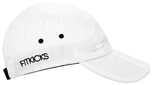 FITKICKS Folding Adjustable Cap UPF 50+ Active Lifestyle Hat Unisex Headgear (White V2)…