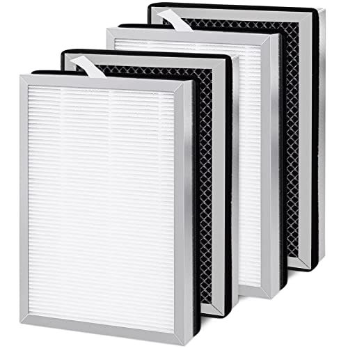 Future Way Replacement Filter for Air Purifier S1/W1/B1, 3 in 1 with Pre-filter, H13 True HEPA & Activated Carbon Filter, 4-Pack