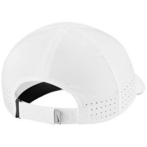 Nike Women's Featherlight Running Cap Hat Aerobill Adjustable (One Size, White)