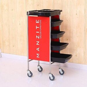 JF-XUAN Cart Hospital Trolley, Medical Supplies Rack,Medical Cart Tool 3 Tier Hotel Catering Cart with Handle, Plastic Cleaning Service Rolling Trolley Dining Cart for Restaurants, 40-50Kg Load Capaci