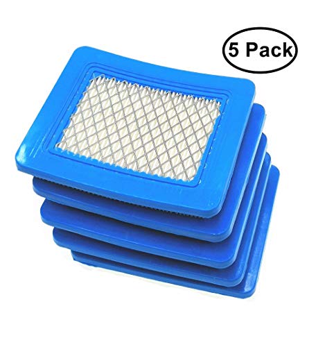 MOWFILL 5 Pack 491588 Air Filter Replace for BS 491588S,John Deere AM116236, Toro 119-1909, Craftsman 3364 Air Cleaner, Lawn Mower Air Filter