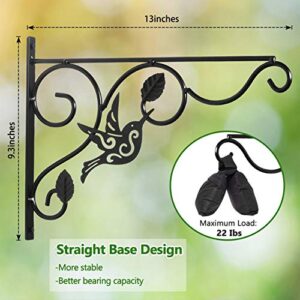 Vumdua Hanging Plants Bracket, 2 Pack 12 inch Wall Planter Hook with Iron Screws Included, Decorative Plant Hanger for Bird Feeders, Wind Chimes Indoor, Flower Pot, Lantern, Outdoor Indoor Patio Decor