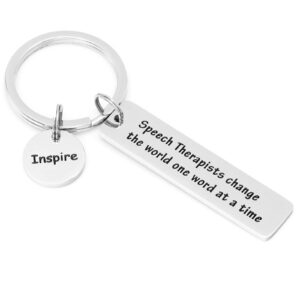 Kivosliviz Speech Therapist Gifts Speech Language Pathologist Gifts Slp Jewelry Speech Therapy Keychain