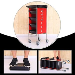 JF-XUAN Cart Hospital Trolley, Medical Supplies Rack,Medical Cart Tool 3 Tier Hotel Catering Cart with Handle, Plastic Cleaning Service Rolling Trolley Dining Cart for Restaurants, 40-50Kg Load Capaci