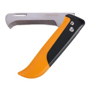 Fiskars Folding Knife for Produce Harvesting, Foldable Gardening Hand Tool with Ergonomic Design