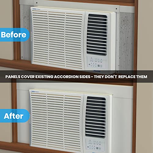 Breeze Stop Surround Insulation Side Panels White for Window AC Unit Indoor Air Conditioner Cover for Winter and Summer