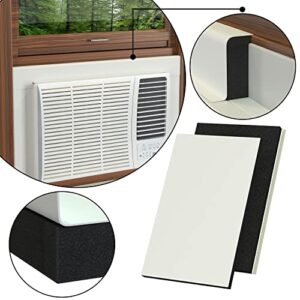 Breeze Stop Surround Insulation Side Panels White for Window AC Unit Indoor Air Conditioner Cover for Winter and Summer