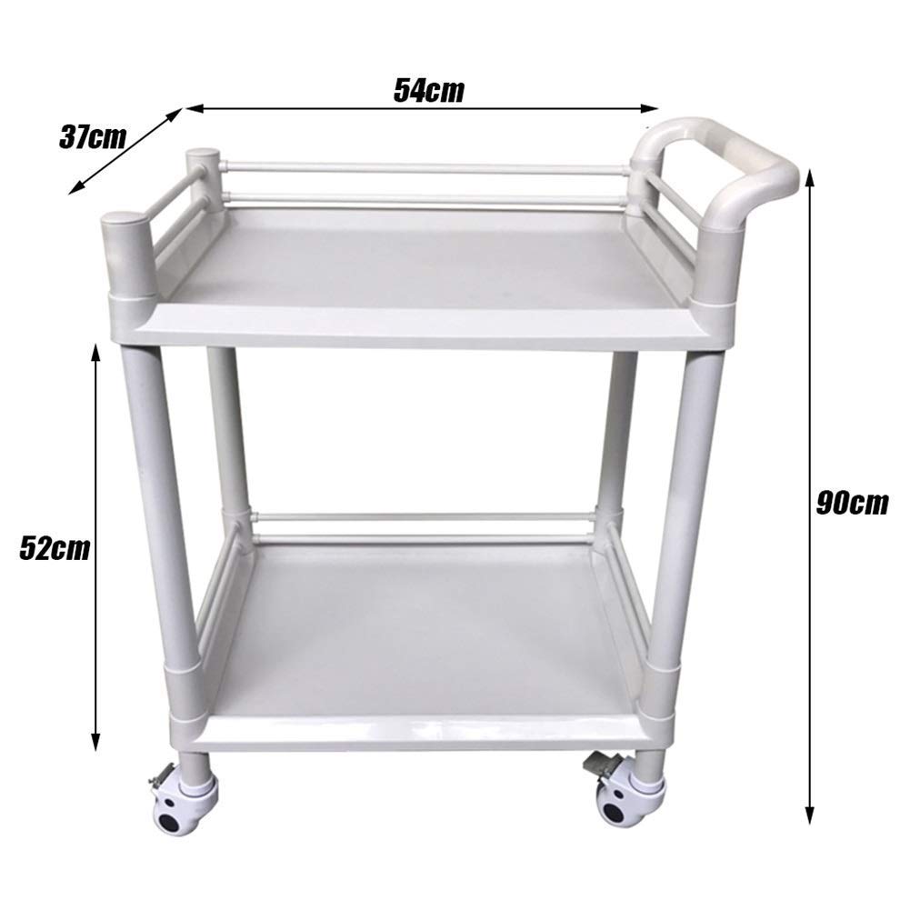 MTYLX Multifunctional Portable Trolleys with Wheels,Abs Utility Trolley Serving Cart with Wheels and Handle for Beauty/Salon/Dental,54×37×90Cm,54×37×90Cm