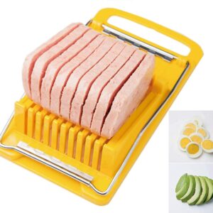 KOOWAI Slicer Cuts Luncheon Meat, Boiled Eggs Ham Into 11 Neat And Equal Slices Without Mashing (Only Suits Soft Cheese,No Bony Foods)