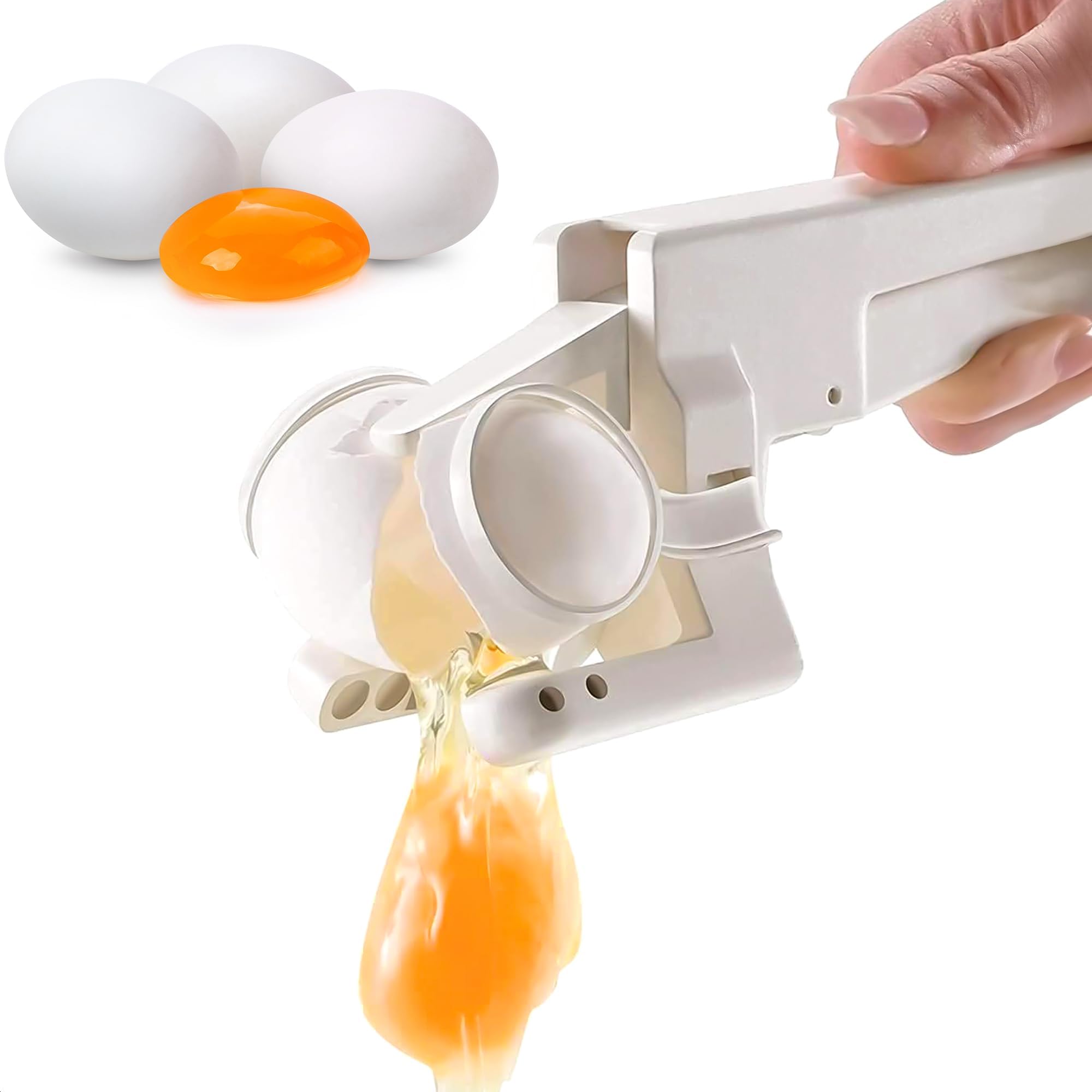 Egg Cracker Tool for Raw Eggs - Egg Breaker Egg Opener Tool One Hand Egg Cracker Egg Shell Opener - Egg Peeler Egg Separator Cute Kitchen Gadgets