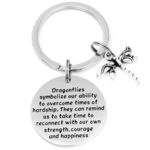 AHAETH Dragonfly Gift Dragonfly Keychain Dragonfly Jewelry Dragonfly Lover Gift for Men Inspirational Gift Encouragement Gift for Friend Dragonfly Keychains for Women