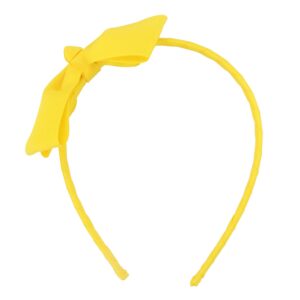 MEEDEE Hairband, Yellow Grosgrain Bow Headband for Girls Toddlers Kids Party Decor Cosplay Costume Headwear Makeup Handmade Hair Band, 1 PC