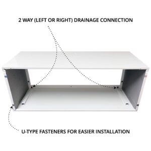 Cooper&Hunter Folded Metal PTAC Wall Sleeve And Exterior Grille for Packaged Terminal Air Conditioner, Coated, Insulated, Including Condensate Drain Kit