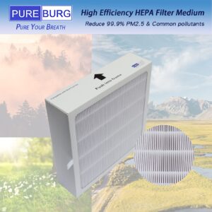 PUREBURG Replacement Filter Compatible with Blueair Pure Fan Auto,Blue Pure Purifying Fan, 2-Pack H13 HEPA Air Clean Dust