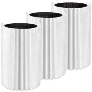 smilyan 3 pack blue pure 411 replacement filters for blueair blue pure 411 411+ 411 auto and mini air purifier