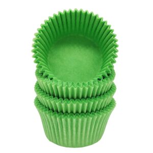 Mombake Premium Green Greaseproof Cupcake Liners Muffin Paper Baking Cups Standard Size, 100-Count