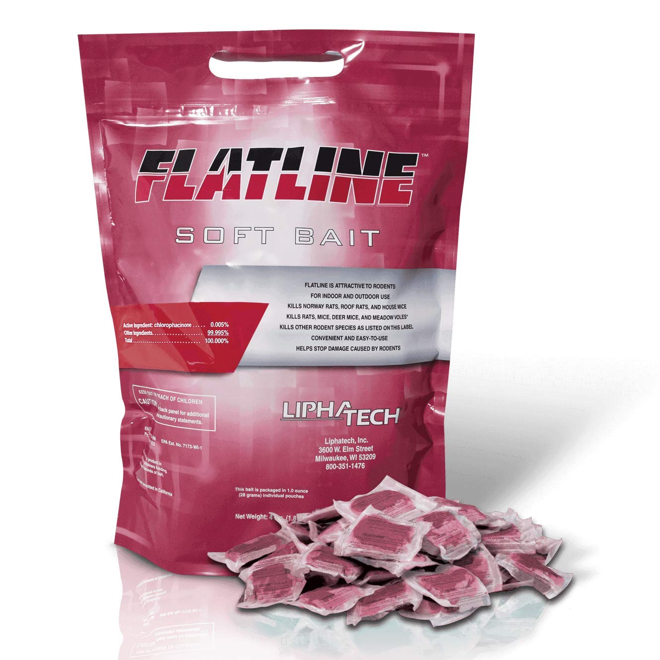 LIPHA TECH Flatline Soft Bait Rodenticide