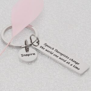 Kivosliviz Speech Therapist Gifts Speech Language Pathologist Gifts Slp Jewelry Speech Therapy Keychain