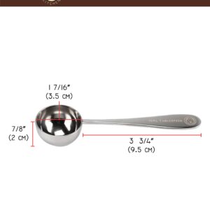 Honey Bear Kitchen 15 ml Tablespoon Measuring Scoops Spoons, Polished Stainless Steel, Set of 2