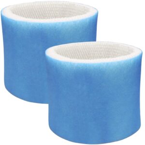 smilyan 2 pack upgraded blue mesh treated layer hc-14 humidifier replacement wicking filter e for honeywell hcm-6009 hcm-6011 hev680 hev685 series humidifier, part # hc-14v1 hc-14 hc-14n