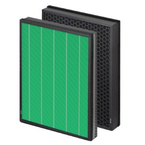 400/400s replacement filter compatible with coway airmega max2 400 400s 400(g) 400s(g) air purifier, max2 green true hepa and active carbon filter set, ap-2015-fp, 1 set