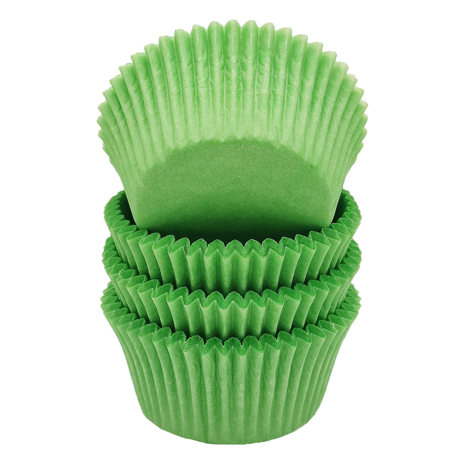 Mombake Premium Green Greaseproof Cupcake Liners Muffin Paper Baking Cups Standard Size, 100-Count