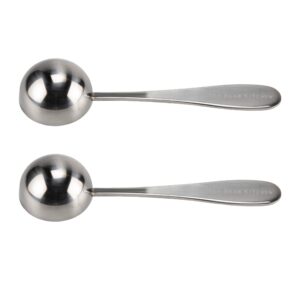 Honey Bear Kitchen 15 ml Tablespoon Measuring Scoops Spoons, Polished Stainless Steel, Set of 2