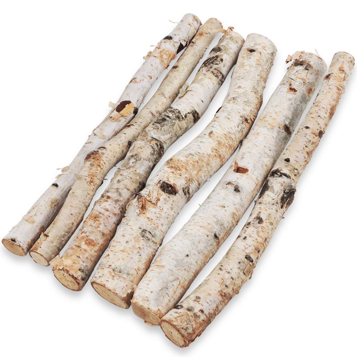 Uplama 6Pack Small Birch Logs for Fireplace Unfinished Wood Crafts DIY Home Decorative Burning,Fireplace Log Set (0.78''-1.18'' Dia. x 12" Long)