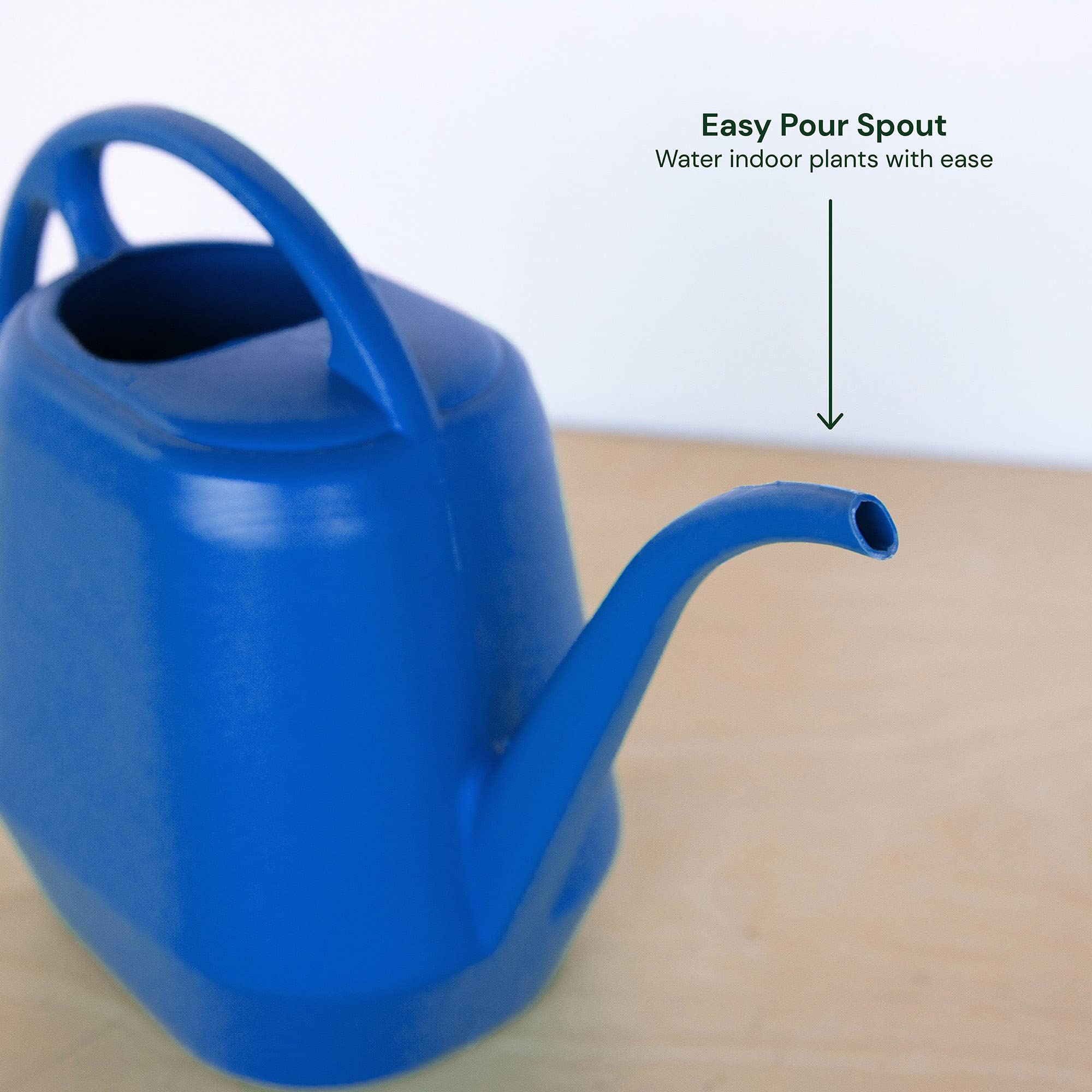 Bloem Aqua Rite Watering Can: 56 Oz - Classic Blue - Large Capacity, Extra Long Spout, Durable Plastic, One Piece Construction, for Indoor & Outdoor Use, Gardening