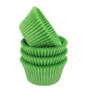 Mombake Premium Green Greaseproof Cupcake Liners Muffin Paper Baking Cups Standard Size, 100-Count