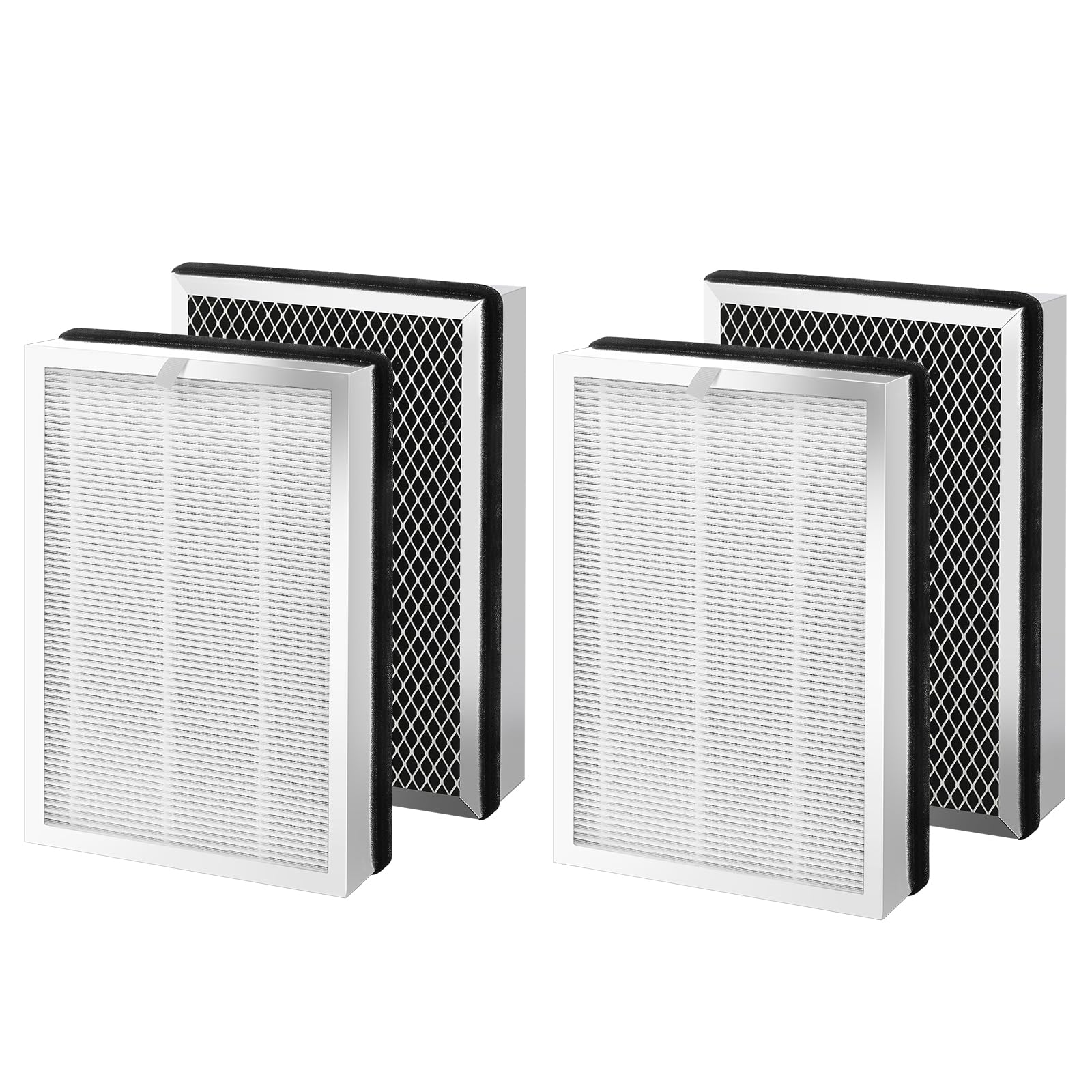 isinlive 25 Replacement Filter Compatible with 25 Air Purifier S1/W1/B1, 3-in-1 H13 True HEPA Activated Carbon Filter, 4 Pack