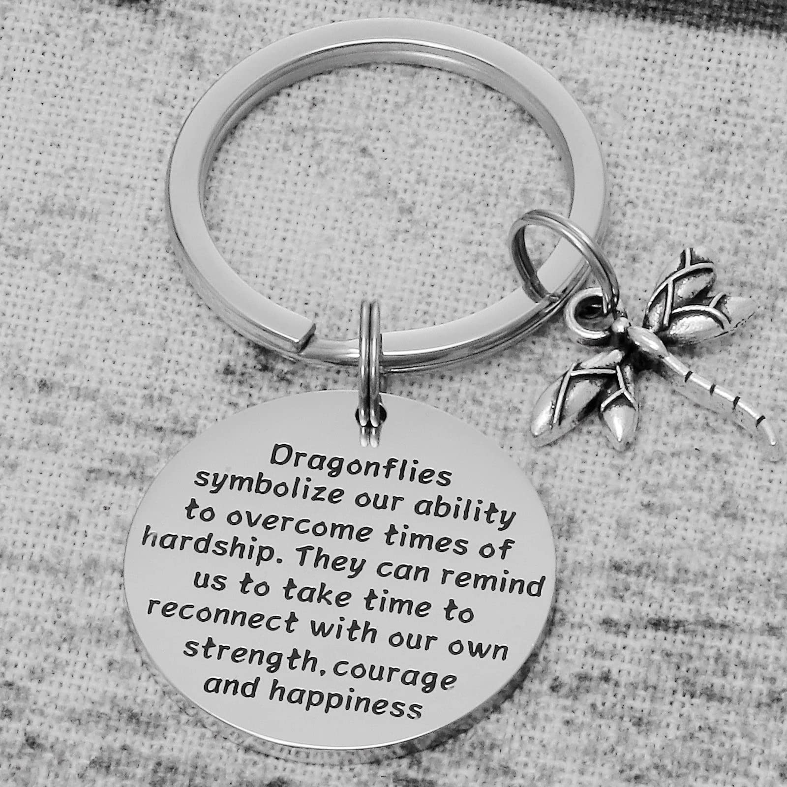 AHAETH Dragonfly Gift Dragonfly Keychain Dragonfly Jewelry Dragonfly Lover Gift for Men Inspirational Gift Encouragement Gift for Friend Dragonfly Keychains for Women