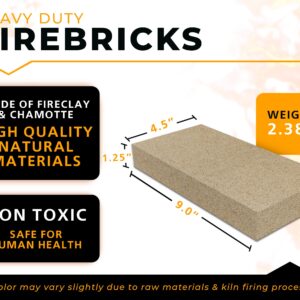 GIRtech USL Intermediate Fire Brick 2500F Pack of 6 Fire Bricks for Internal Lining Heating Units Insulating Warming layer for Fireplace, Steel Furnace, Wood Stove, Ceramic Oven Kiln, Blacksmith Forge